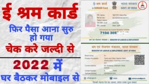 E Shram Card Payment check Kaise Kare