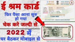 E Shram Card Payment Status Check Online 2022